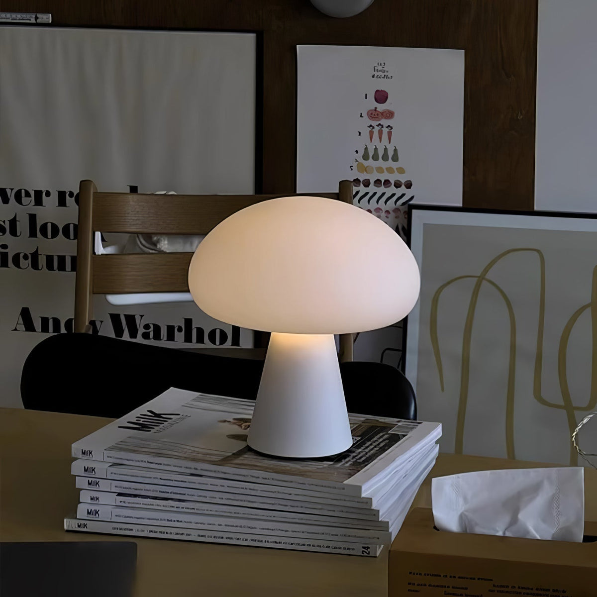 Ombra finurlig bordlampe i glas