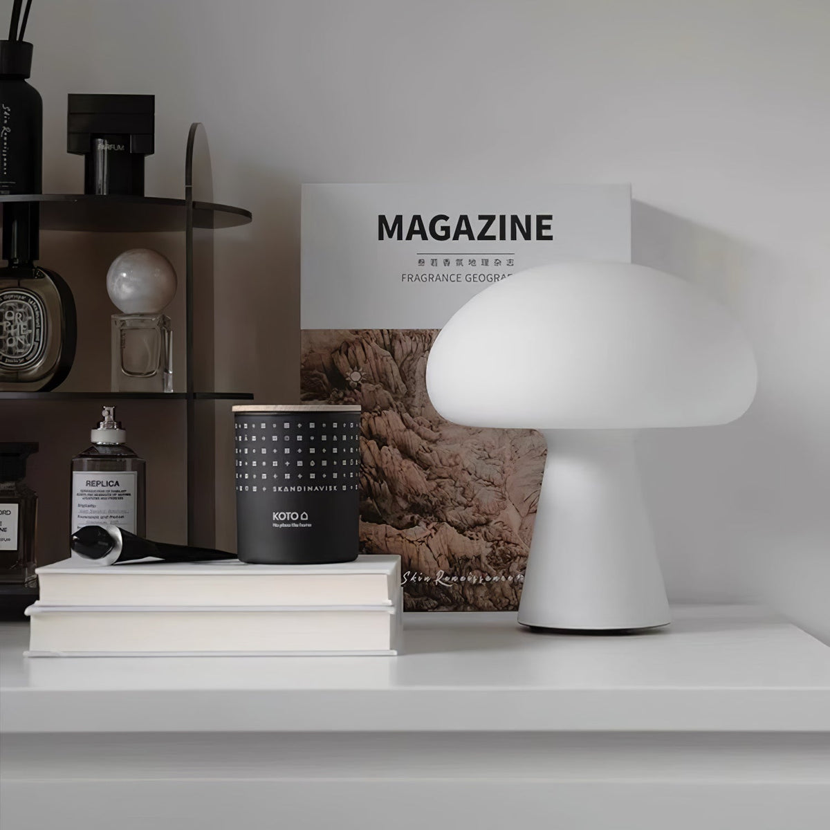 Ombra finurlig bordlampe i glas