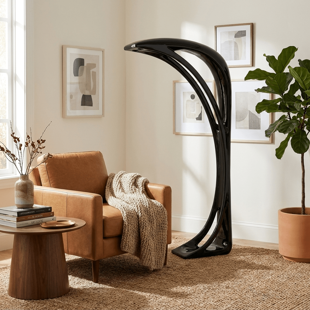 Obsidian Curve-gulvlampe