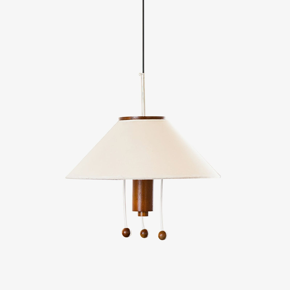 Candeeiro suspenso Zathee Nordic Art Classic em madeira e tecido