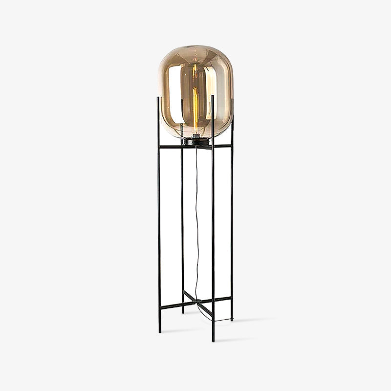 Liorivelia industriel gulvlampe i glas