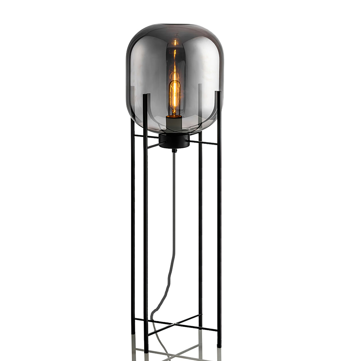 Liorivelia industriel gulvlampe i glas
