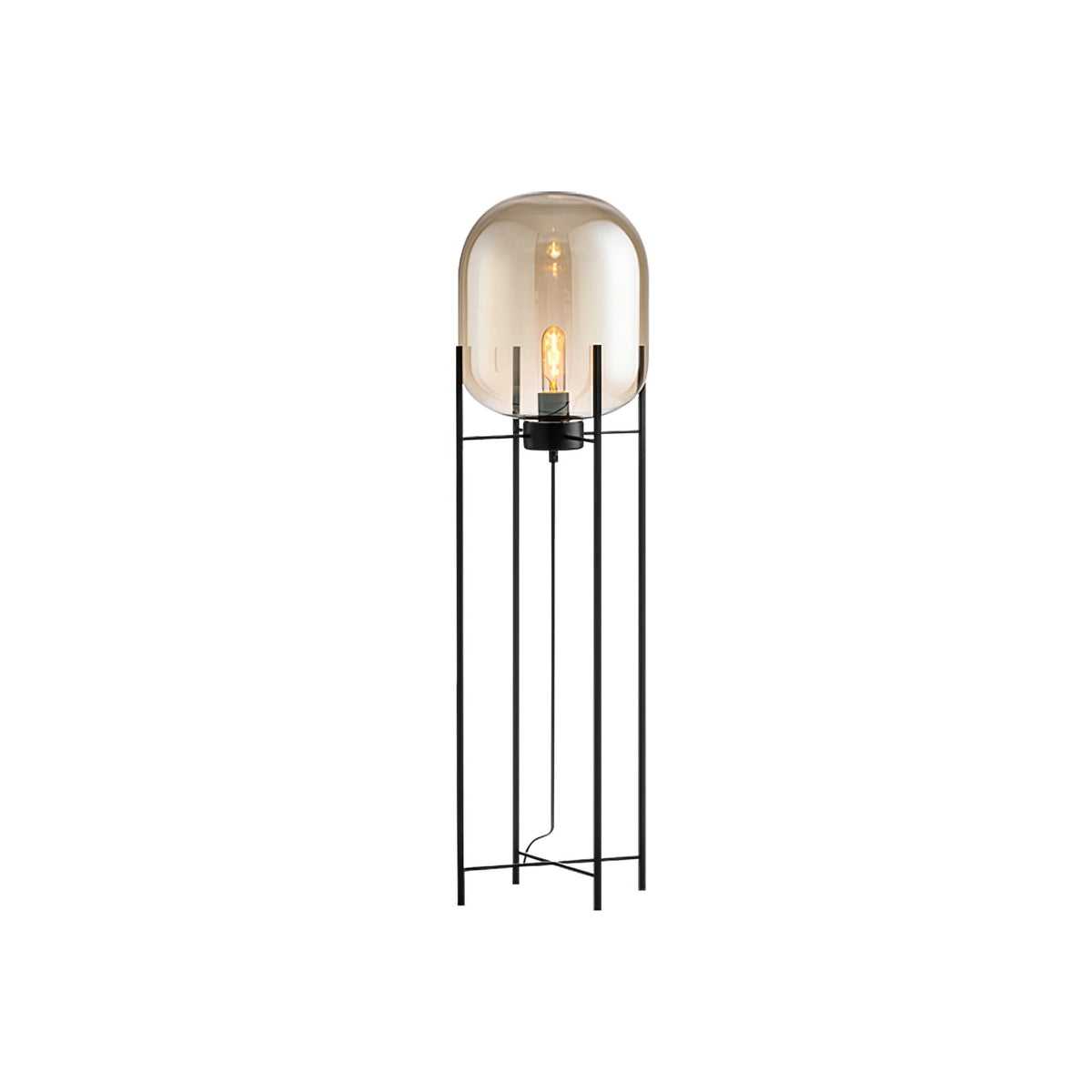 Liorivelia industriel gulvlampe i glas