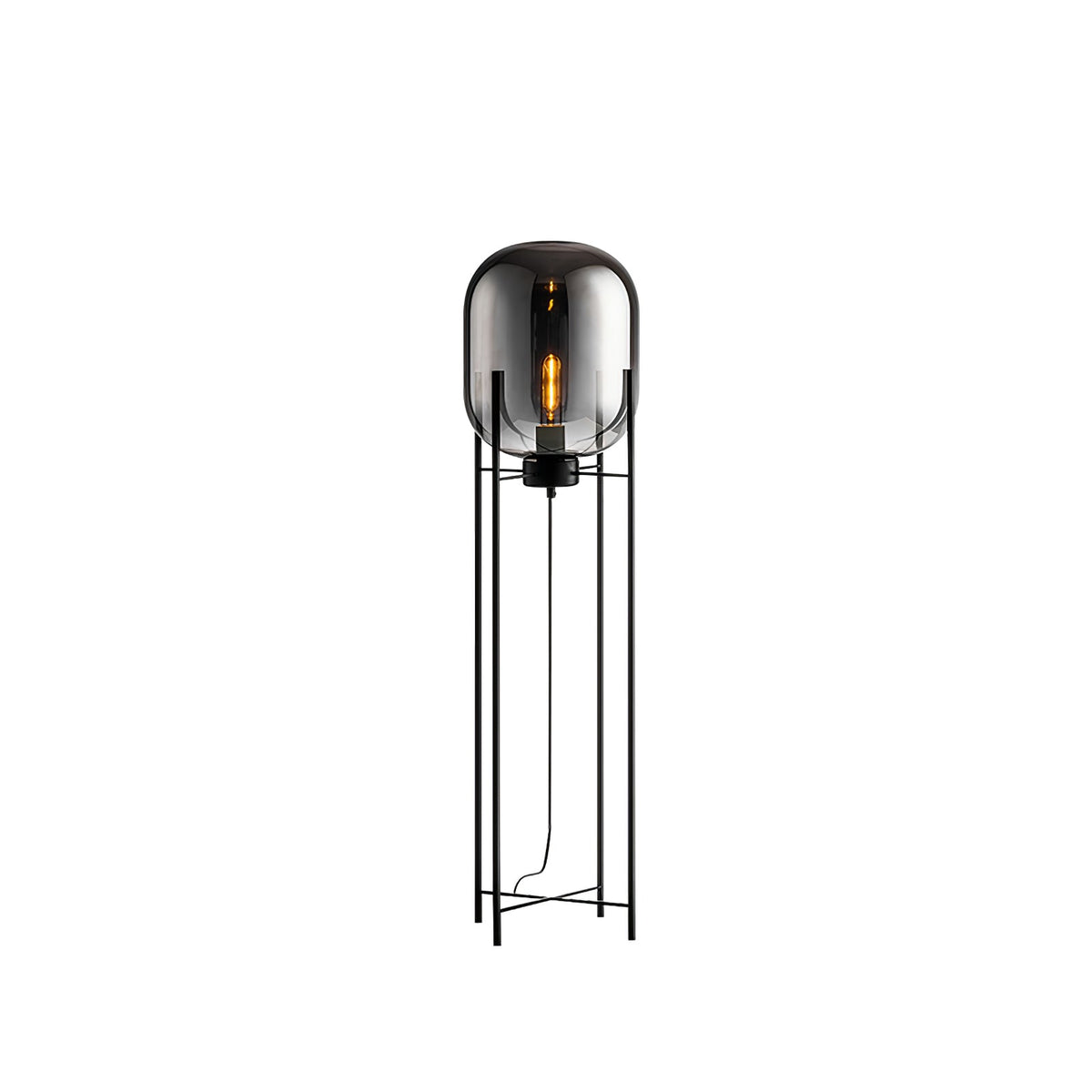 Liorivelia industriel gulvlampe i glas