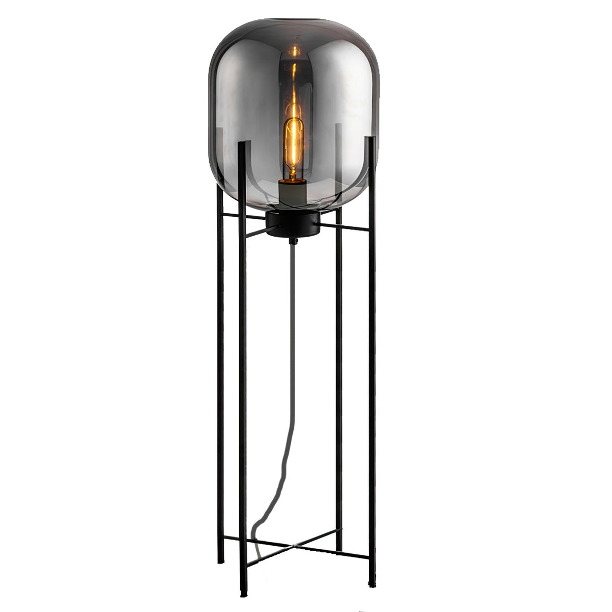 Liorivelia industriel gulvlampe i glas