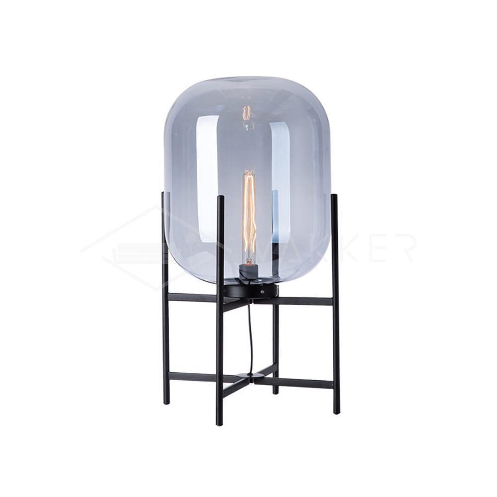 Candeeiro de mesa industrial de vidro Gareth