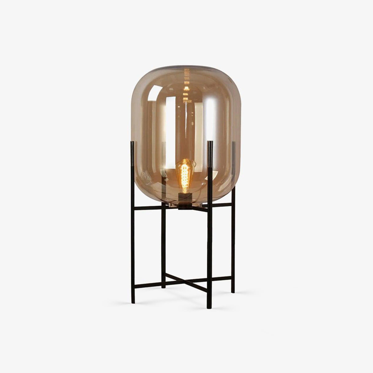 Candeeiro de mesa industrial de vidro Gareth