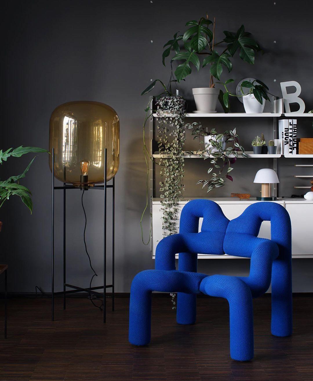 Liorivelia industriel gulvlampe i glas