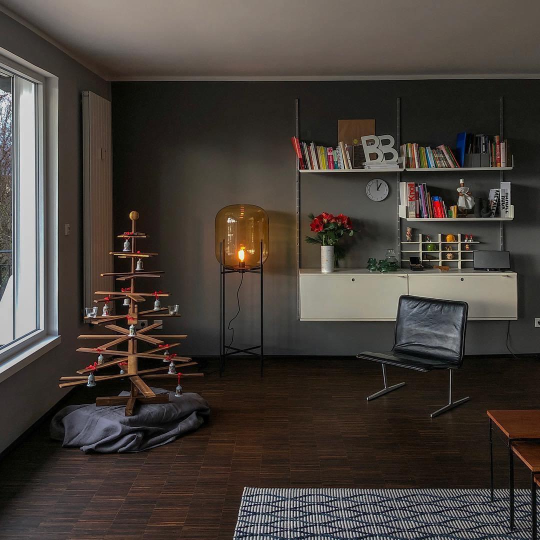 Liorivelia industriel gulvlampe i glas