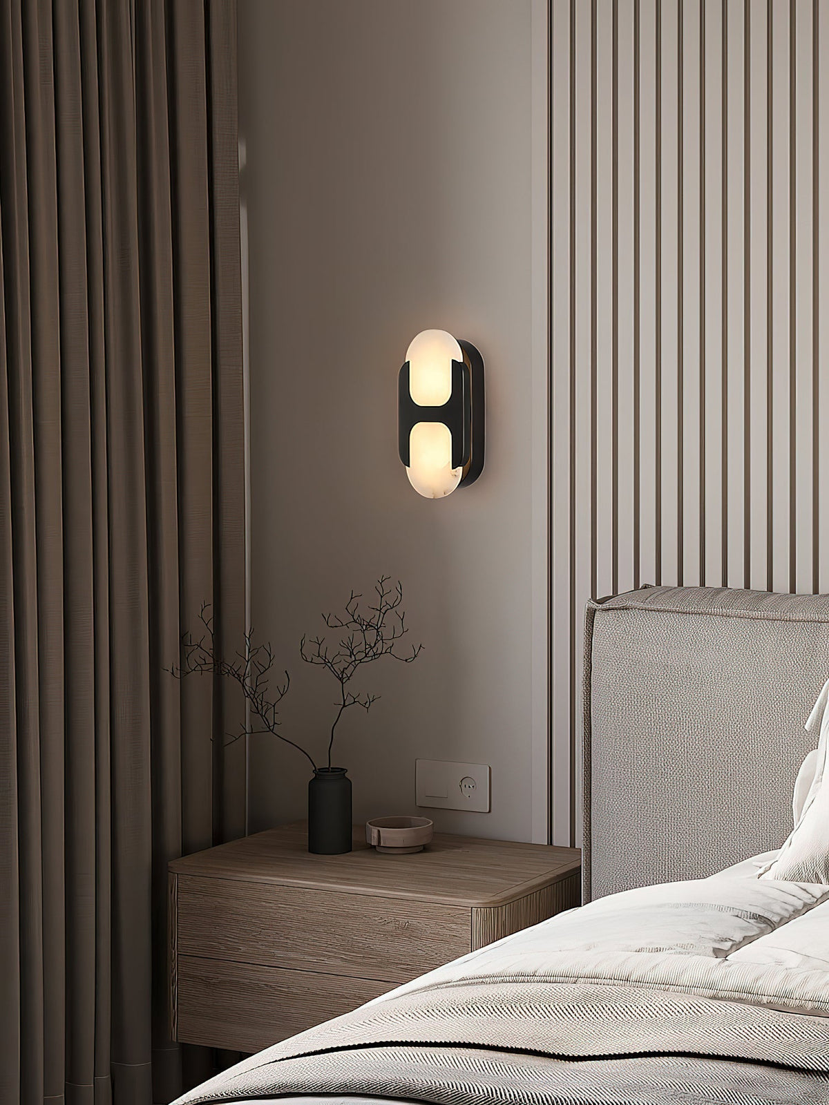 Lylaearis vägglampa i alabaster