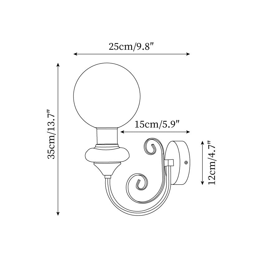 Teriearia vägglampa