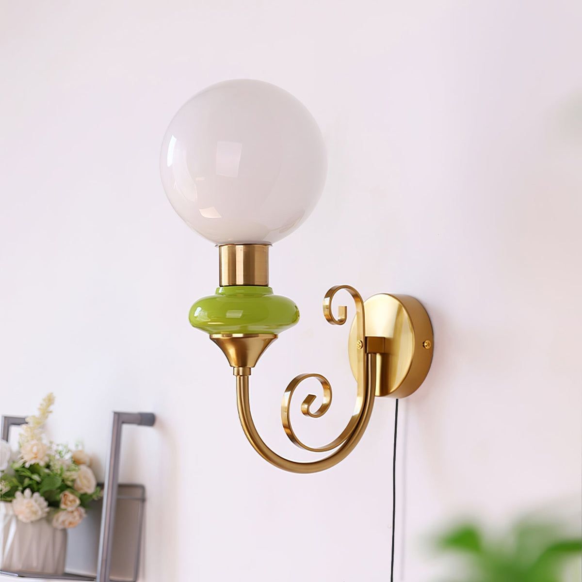 Candeeiro de parede plug-in Whirl Chic