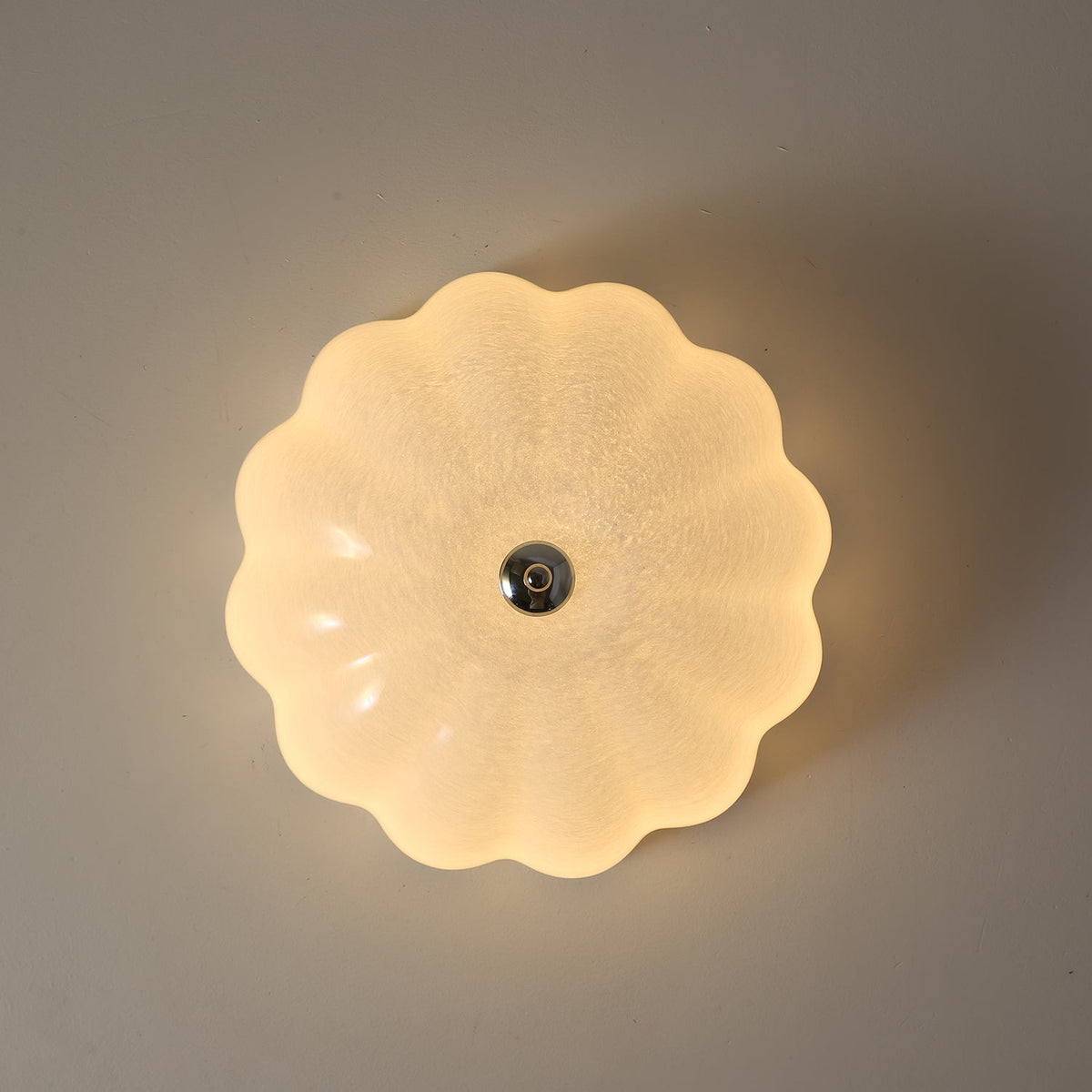 Candeeiro de teto de vidro com concha de ópala moderno minimalista Uphaara