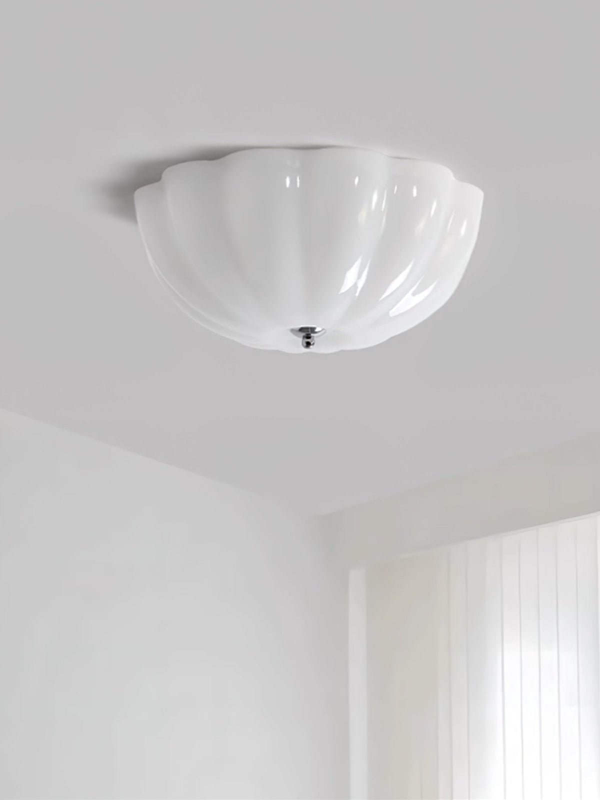 Candeeiro de teto de vidro com concha de ópala moderno minimalista Uphaara