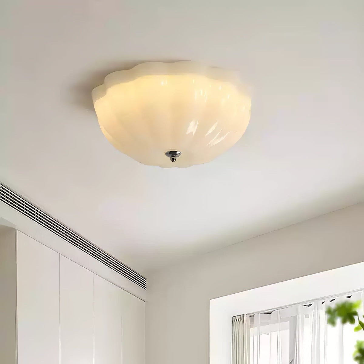 Candeeiro de teto de vidro com concha de ópala moderno minimalista Uphaara