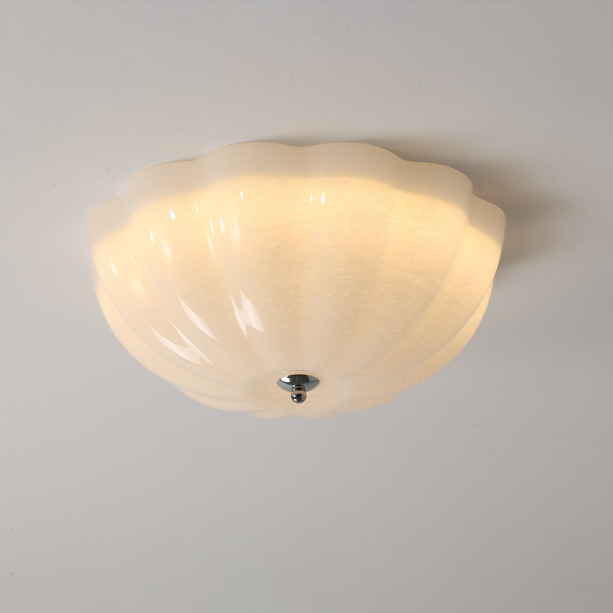 Candeeiro de teto de vidro com concha de ópala moderno minimalista Uphaara