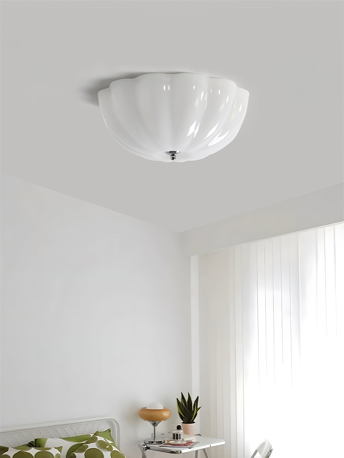 Candeeiro de teto de vidro com concha de ópala moderno minimalista Uphaara