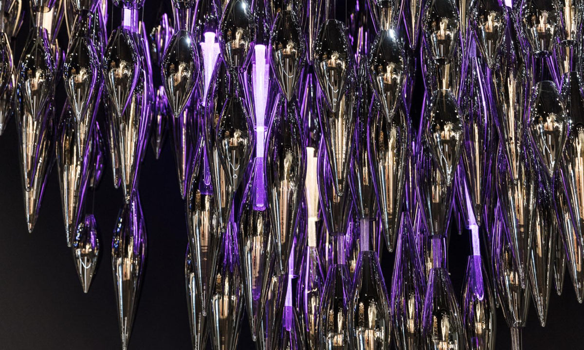 Candeeiro de teto de cristal prismático Oloren