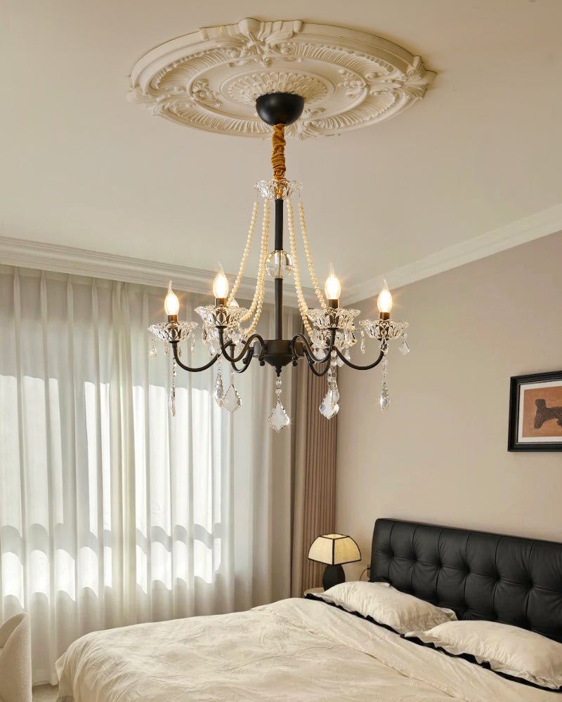 Candelabro Nymiran clássico pós-moderno de luxo em cristal