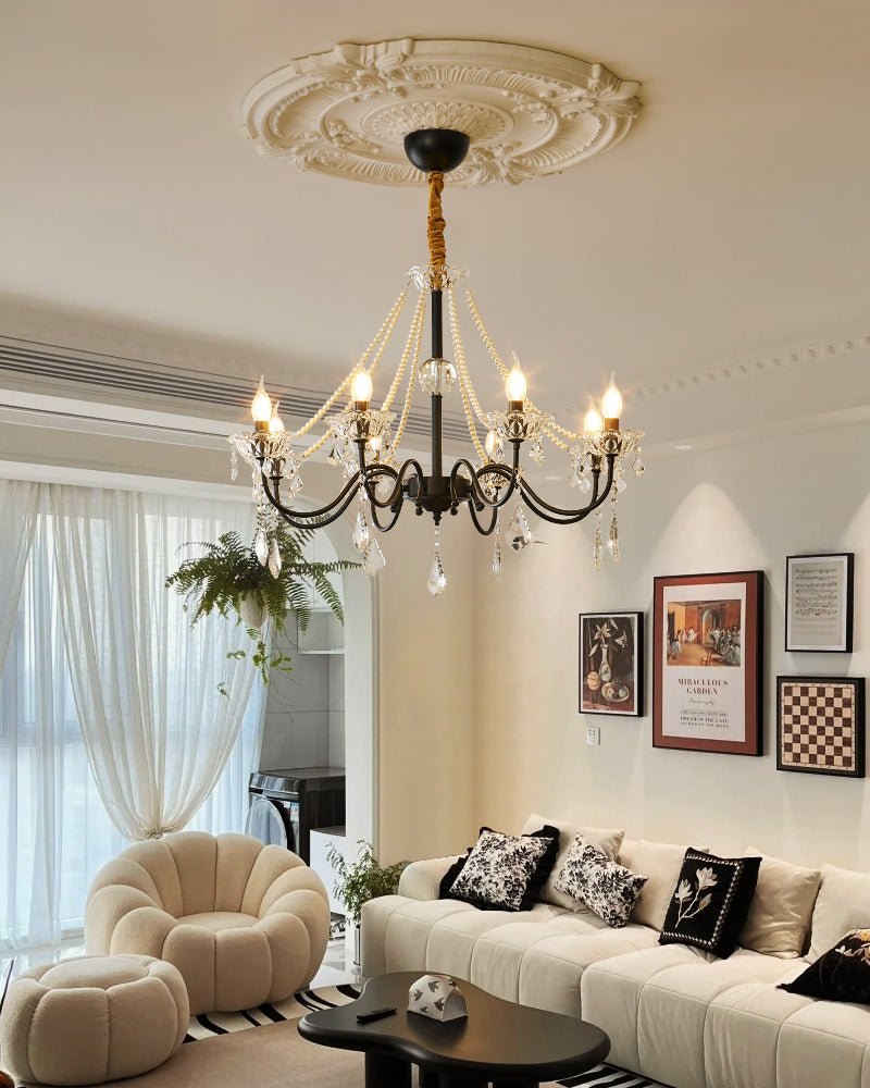 Candelabro Nymiran clássico pós-moderno de luxo em cristal
