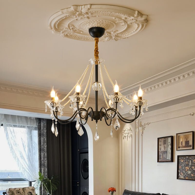 Candelabro Nymiran clássico pós-moderno de luxo em cristal