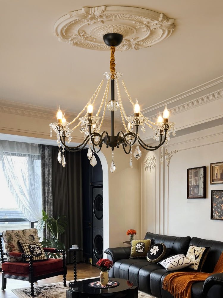 Candelabro Nymiran clássico pós-moderno de luxo em cristal
