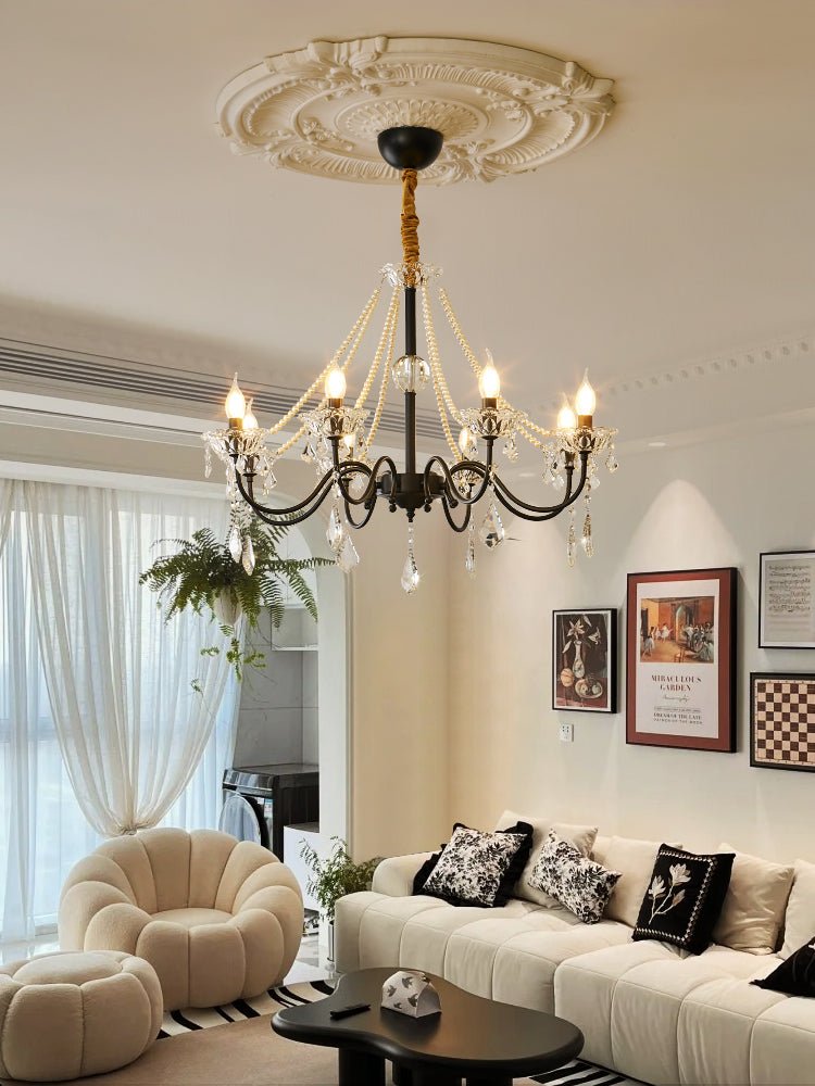 Candelabro Nymiran clássico pós-moderno de luxo em cristal