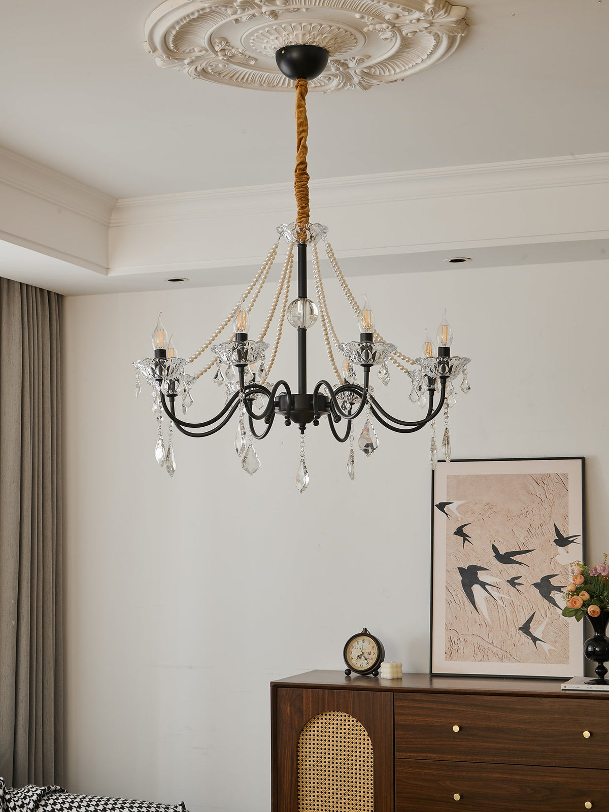 Candelabro Nymiran clássico pós-moderno de luxo em cristal