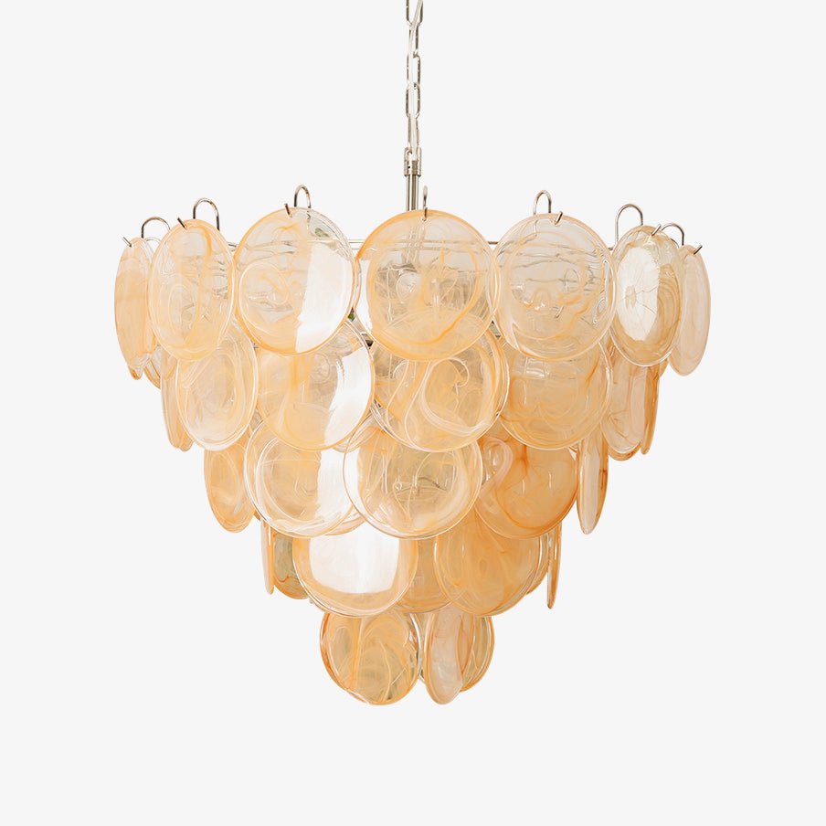 Celisira lysekrone med skive af Murano-glas i klassisk stil