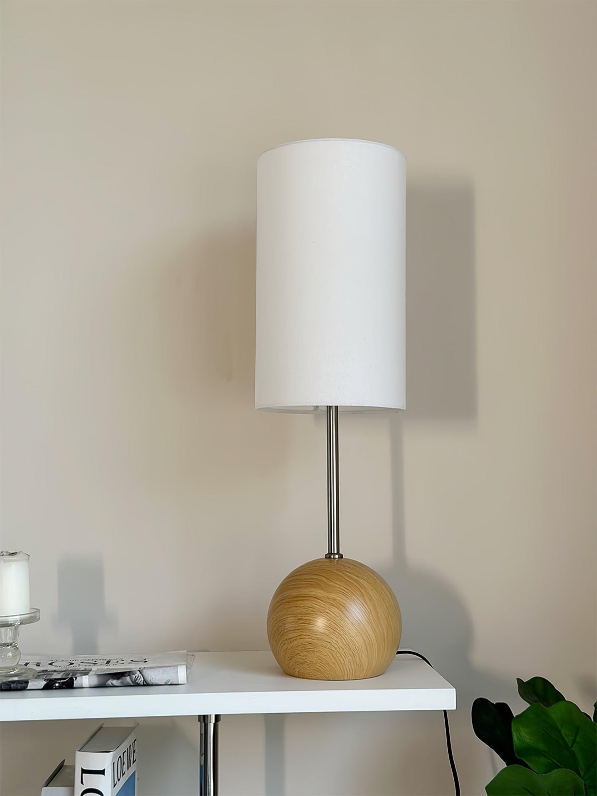 Sylivira bordlampe med trækugle