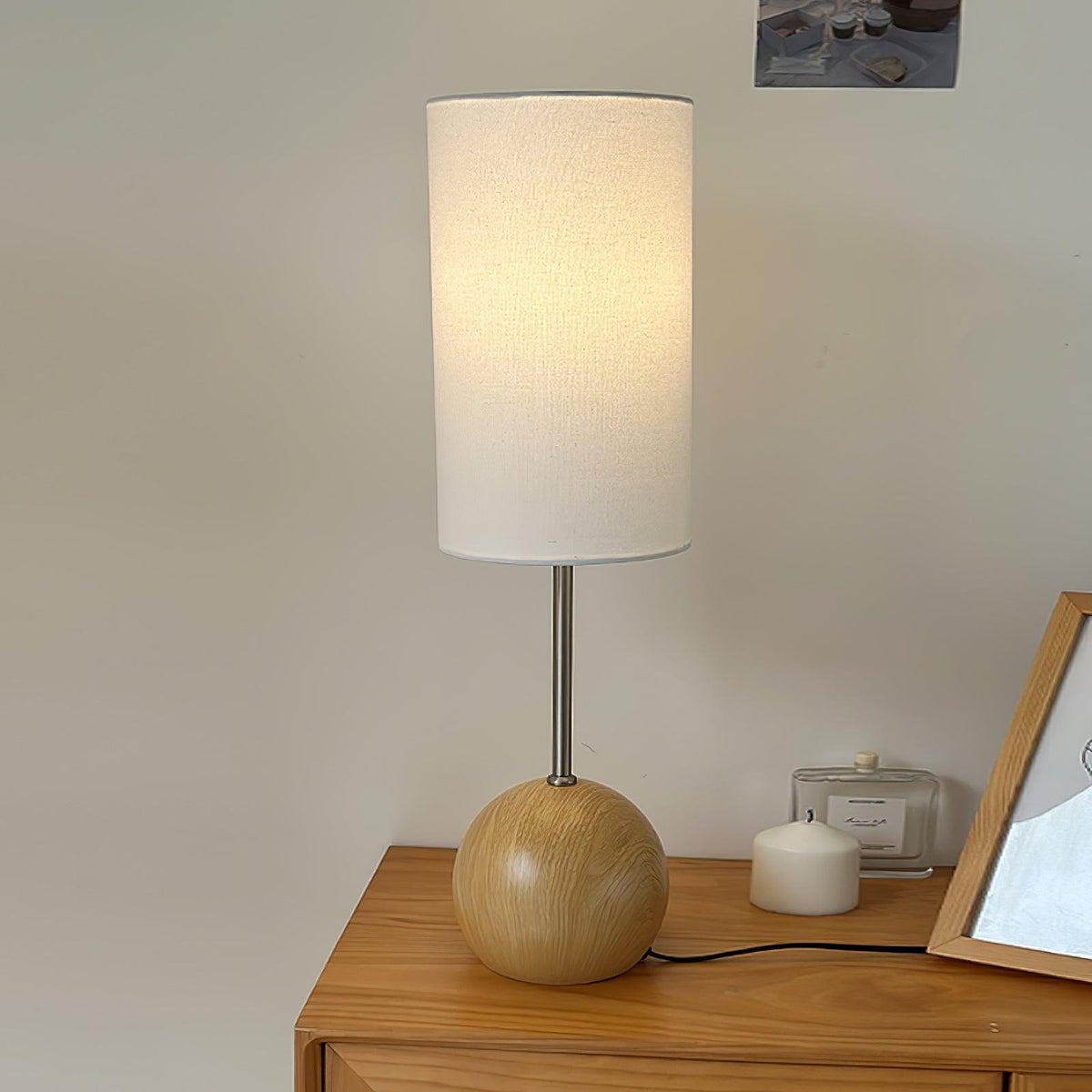 Sylivira bordlampe med trækugle