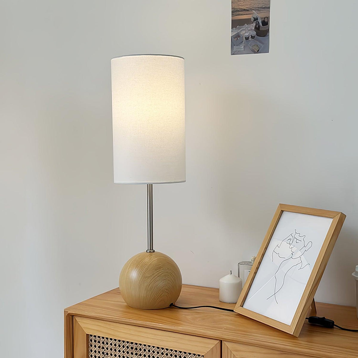 Sylivira bordlampe med trækugle