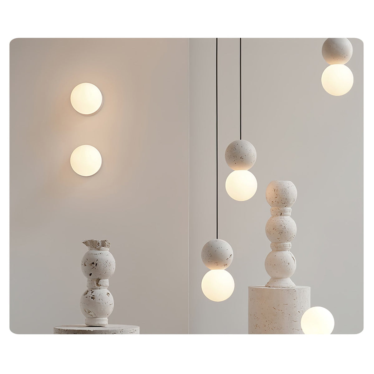 Joss minimalistisk pendellampe i cement