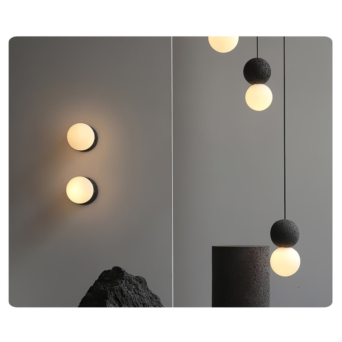 Joss minimalistisk pendellampe i cement