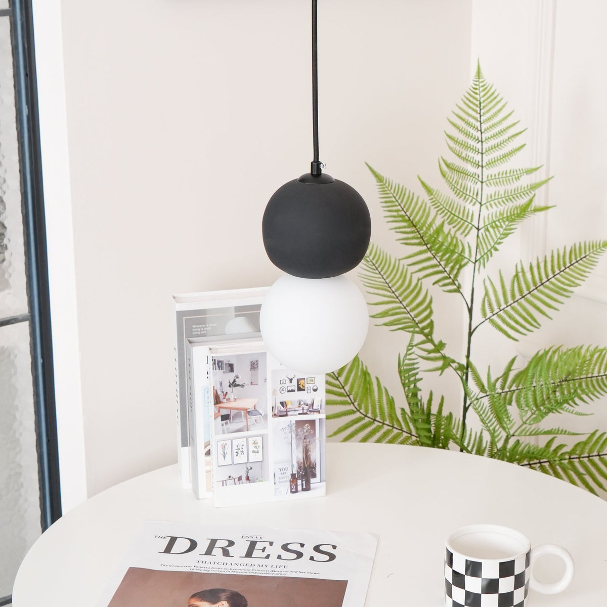 Joss minimalistisk pendellampe i cement