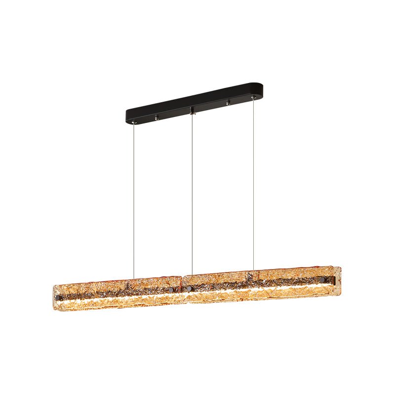 Avnorira modern minimalistisk linjär pendellampa i glas för köksö