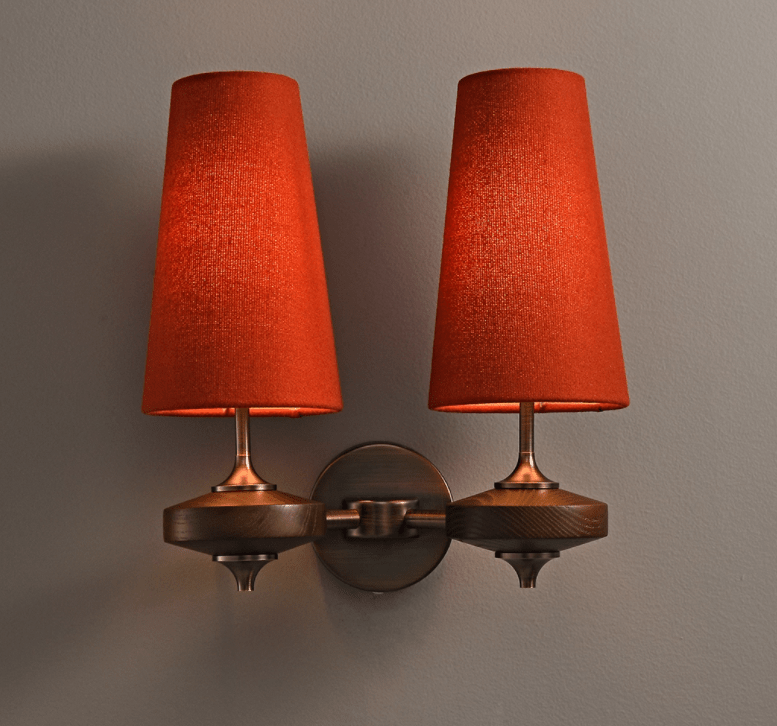 Hestin Twin Shade-væglampe