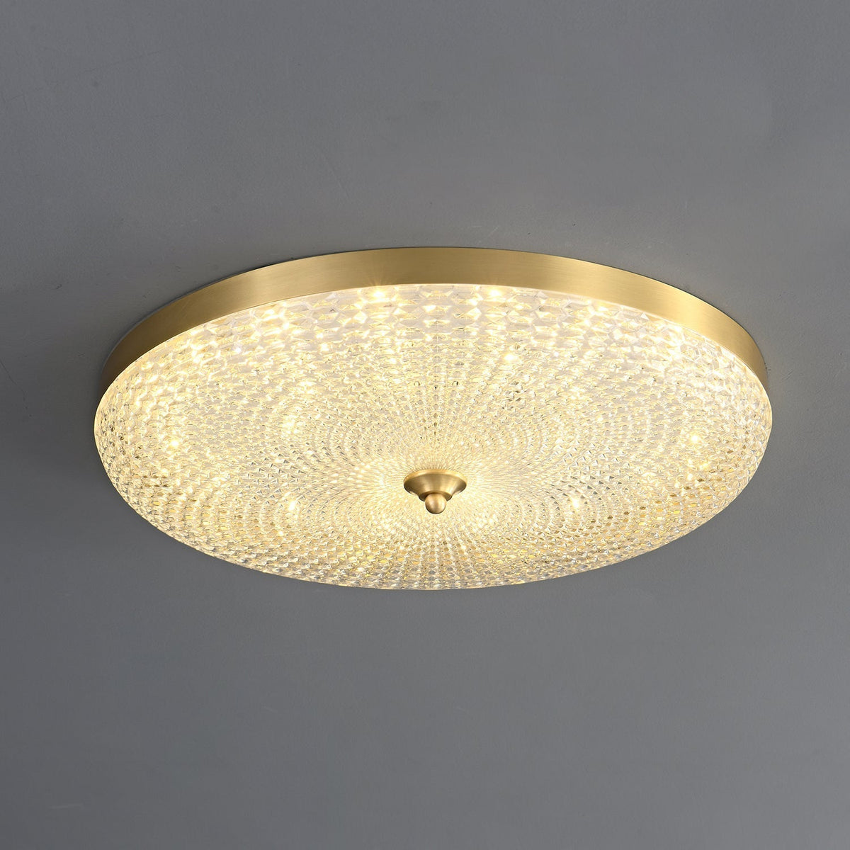 Orlena moderne minimalistisk loftlampe i messing og akryl