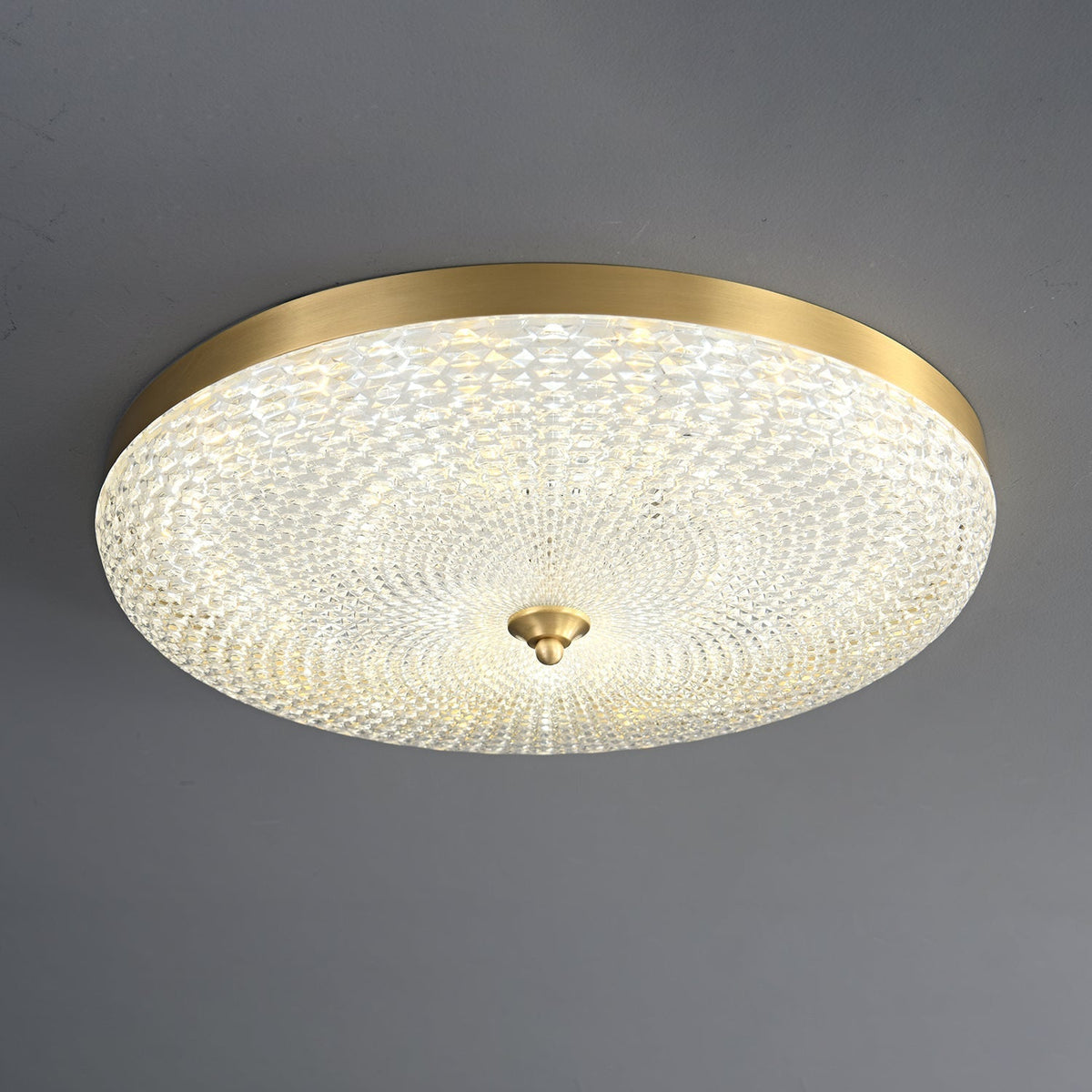 Orlena moderne minimalistisk loftlampe i messing og akryl