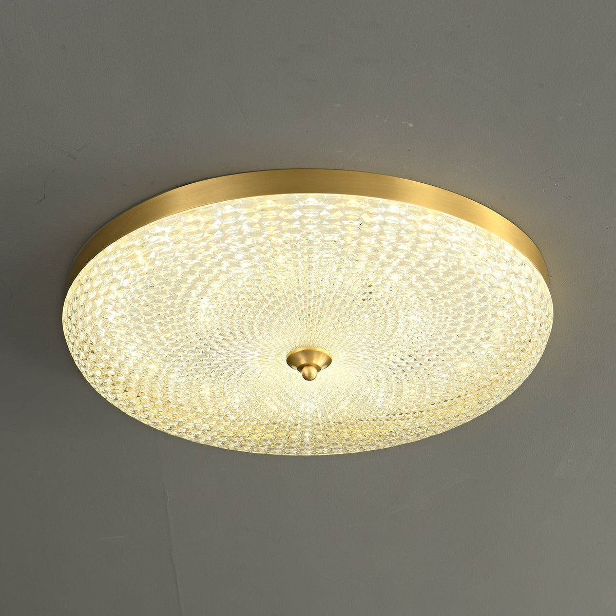 Orlena moderne minimalistisk loftlampe i messing og akryl
