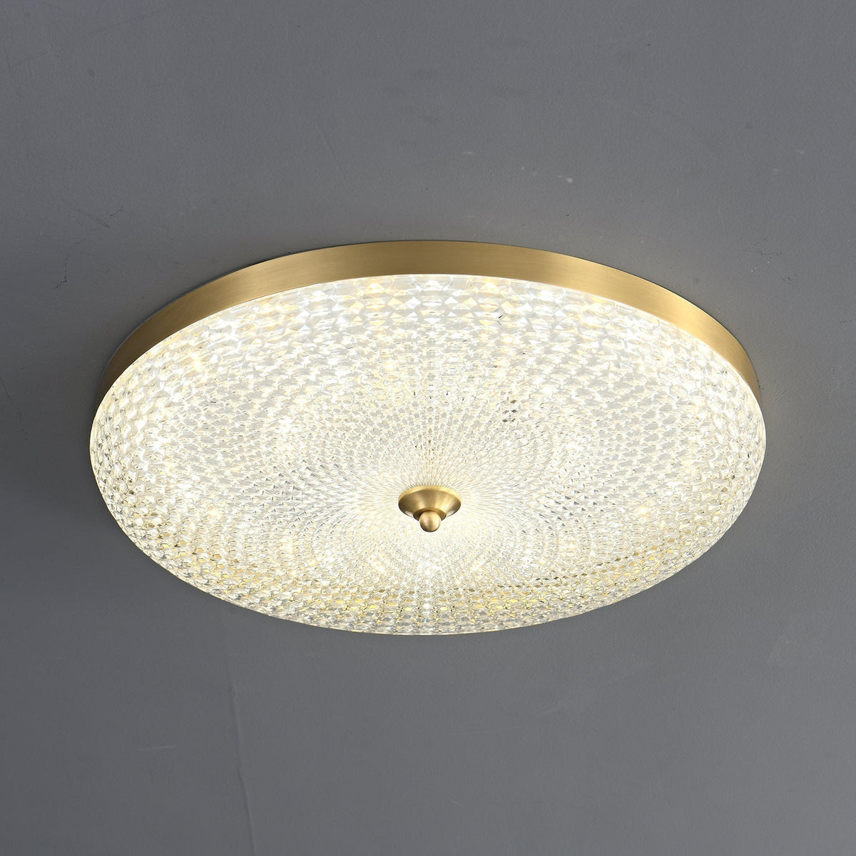 Orlena moderne minimalistisk loftlampe i messing og akryl