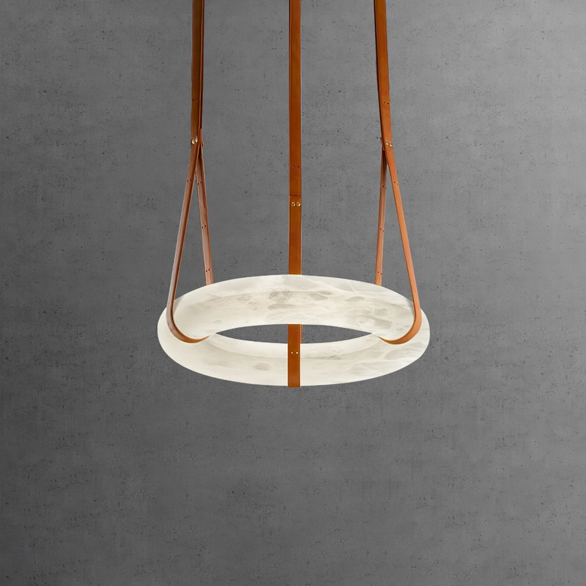 Tarys Alabaster Chandeliers Ring Leather Strap Version B
