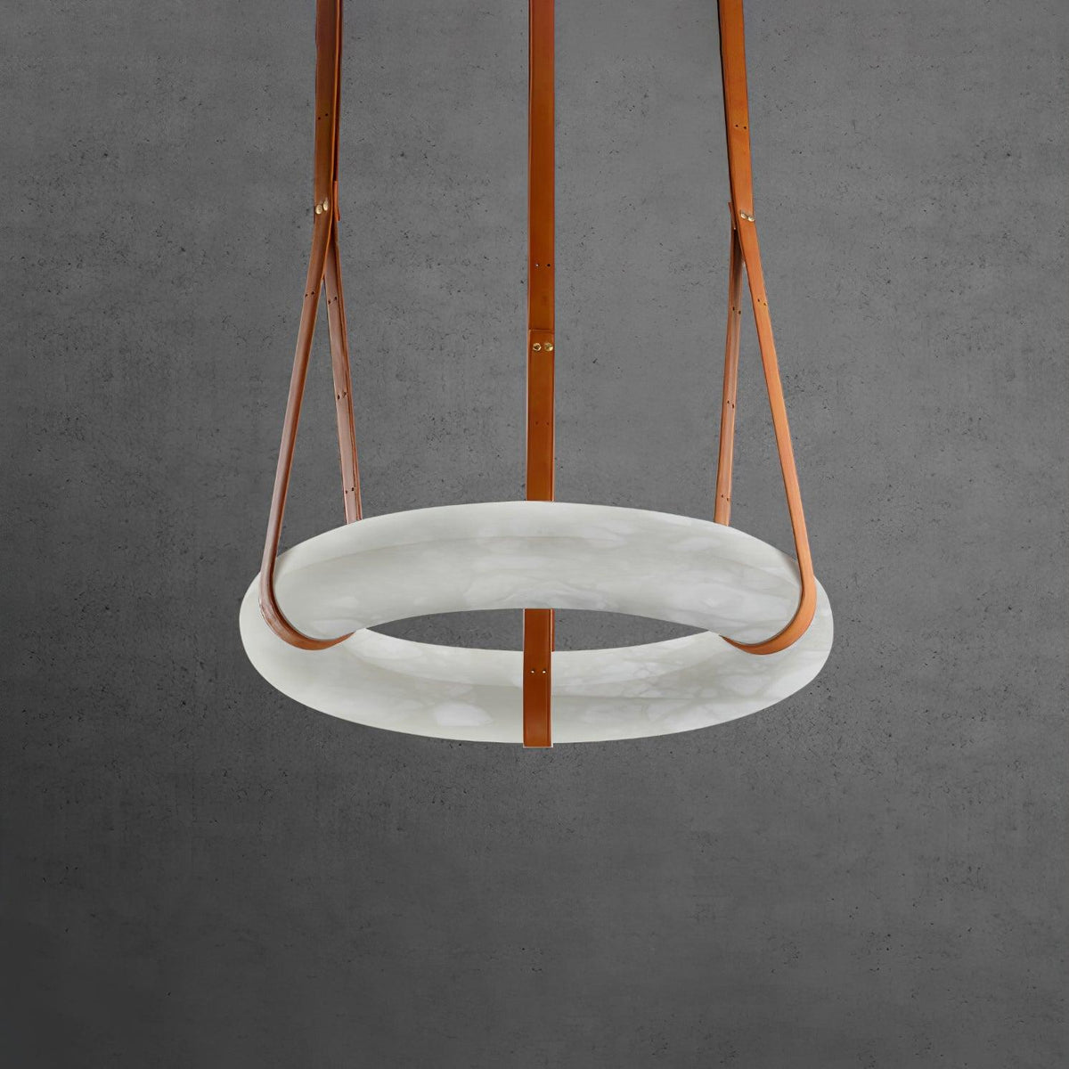 Lixor Alabaster Chandeliers Ring Leather Strap Version A