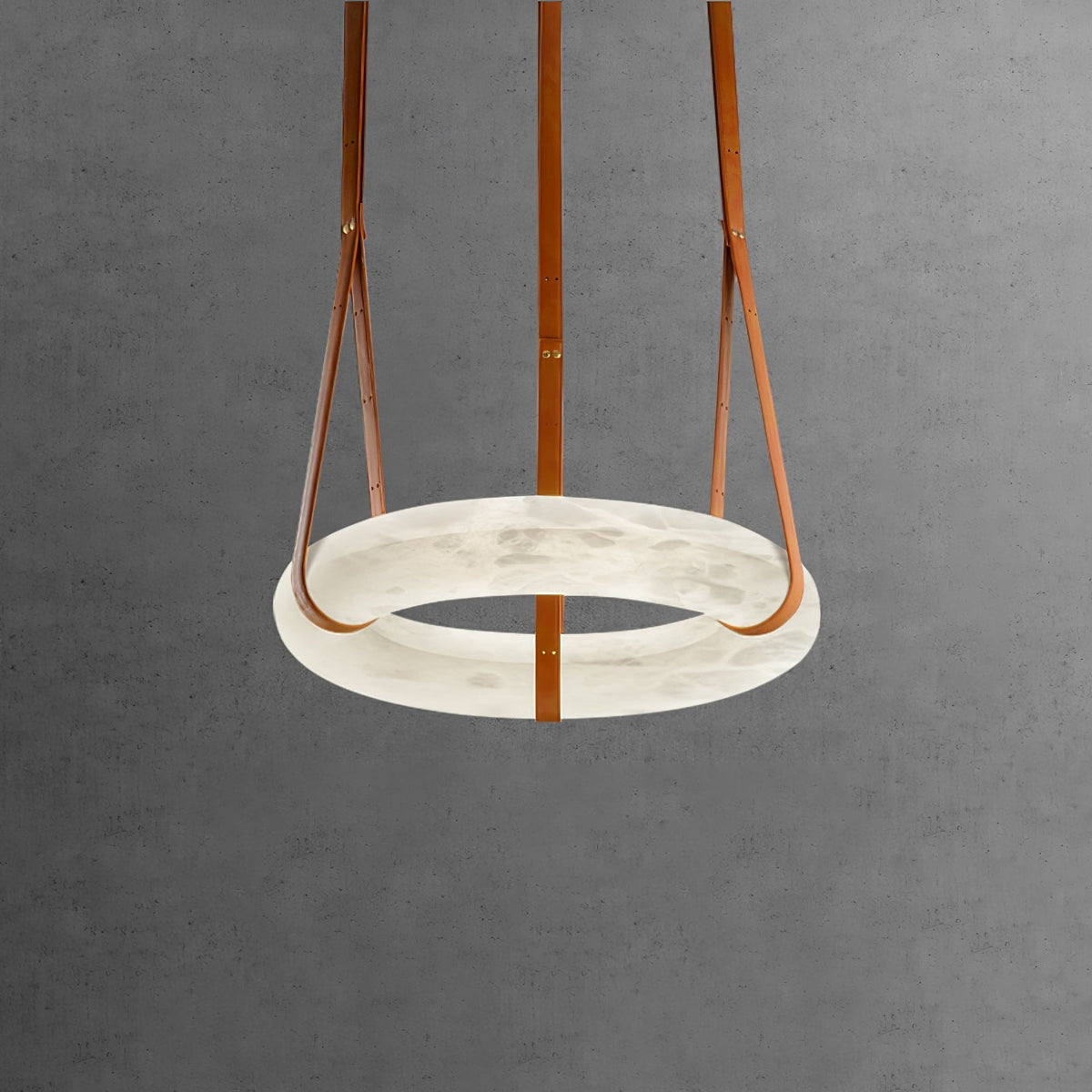 Tarys Alabaster Chandeliers Ring Leather Strap Version B