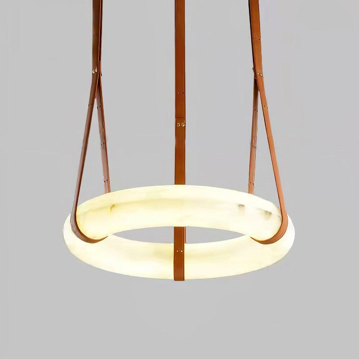 Lixor Alabaster Chandeliers Ring Leather Strap Version A