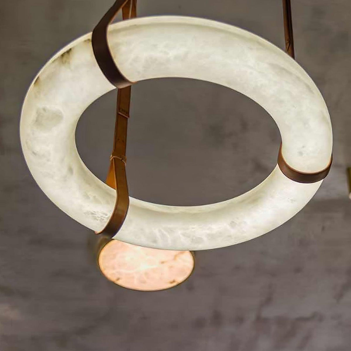 Lixor Alabaster Chandeliers Ring Leather Strap Version A
