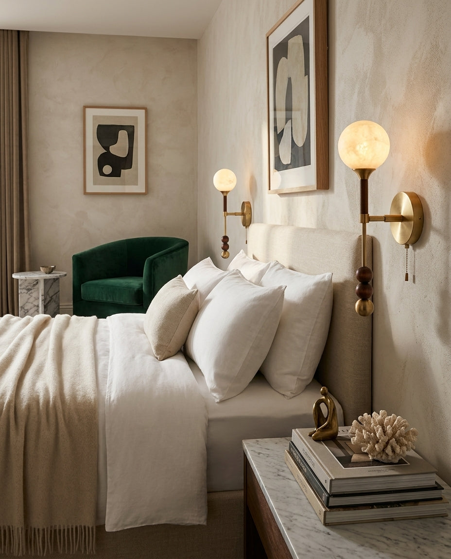 Valemont Alabaster Wall Sconce