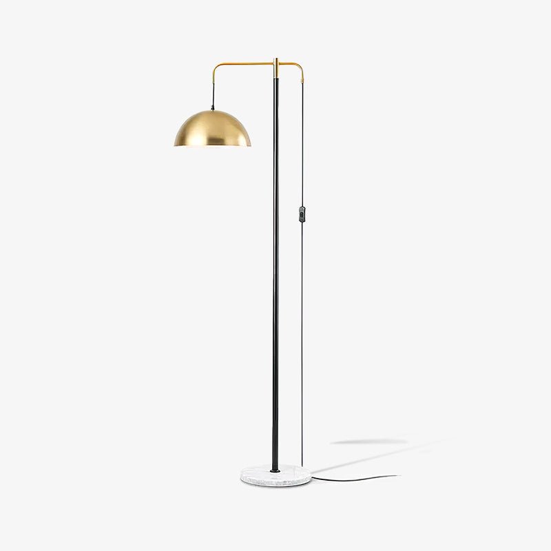 Lumirette golvlampa med mässingsbåge