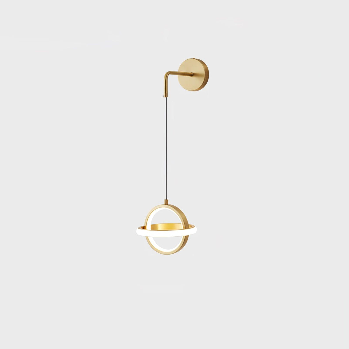 Aplique de parede oval Vivianne moderno e minimalista em latão
