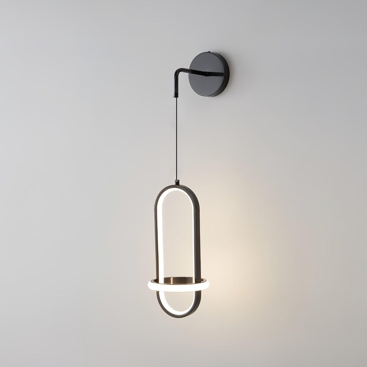 Aplique de parede oval Vivianne moderno e minimalista em latão